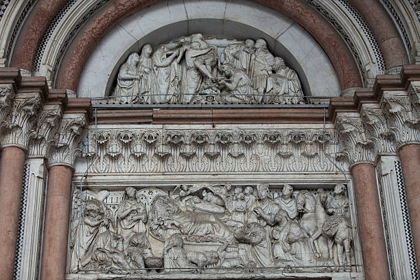 istock Lucca - detail from St Martin's Cathedral facade 177846246
