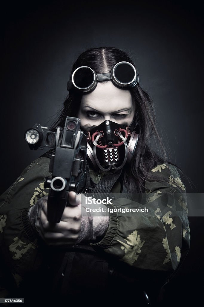 Post apocalyptic guerreiro - Royalty-free Mulheres Foto de stock