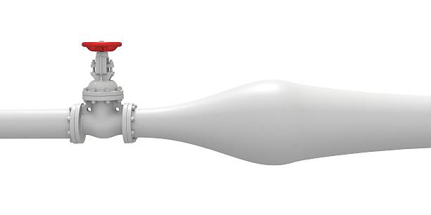 a pressão - pipeline pipe valve three dimensional shape imagens e fotografias de stock