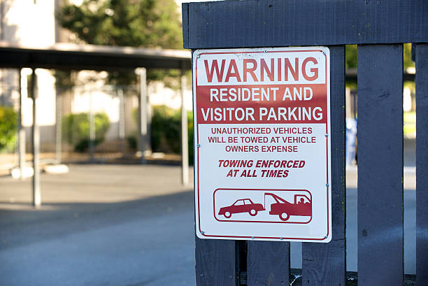 istock Warning apartment resident parking only sign 177846413