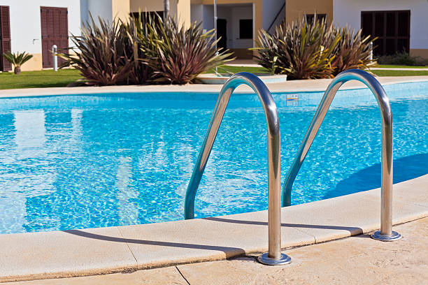 istock Outdoor Swimming pool with Ladder. 177846415