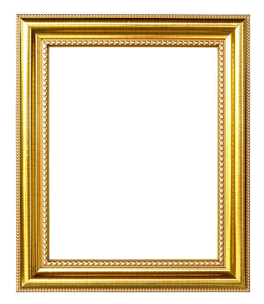 istock golden picture frame on white background 177847003