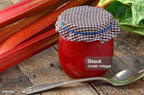 Rabarbaro Jam - Fotografie stock e altre immagini di Marmellata - Marmellata, Rabarbaro, A quadri