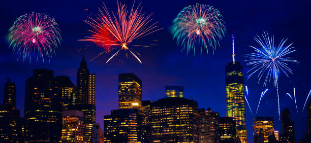 istock Happy New Year Fireworks on NYC. 1778475578