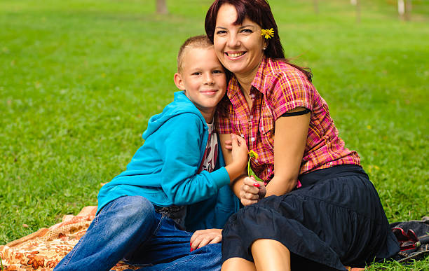 istock Mother and son outdoors 177848629