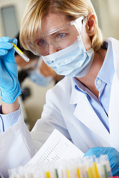 istock Female Scientist Studying Test Tube In Laboratory 177849494