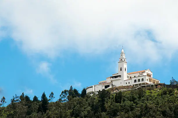 Monserrate church high in the Andes mountains
