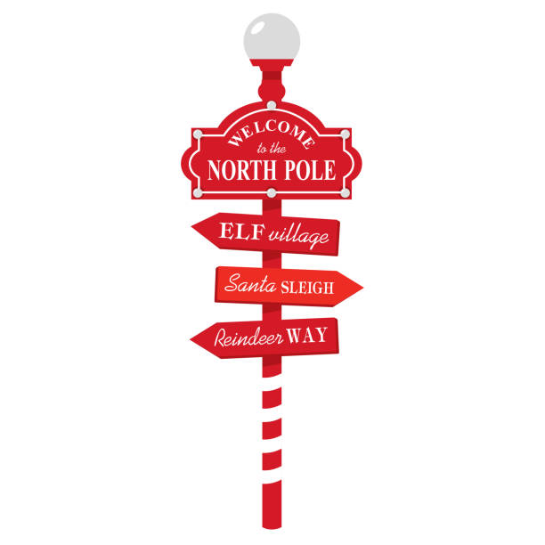 北極ポインター - pole sign north north pole点のイラスト素材／クリップアート素材／マンガ素材／アイコン素材