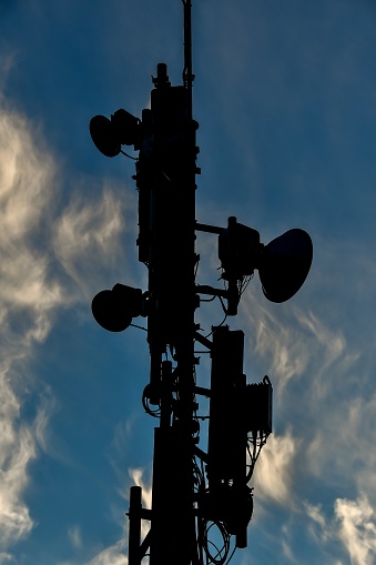silhouette of antenna, beautiful photo digital picture