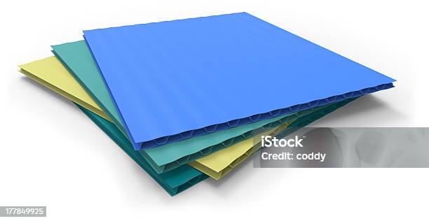 Plastic Corrugated Sandwich Panels Stock Photo - Download Image Now - Corrugated, Plastic, Architecture