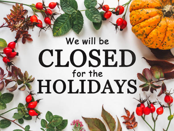 istock Signboard with the inscription We will be closed 1778500590