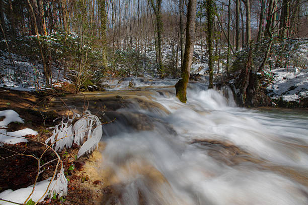 istock Beautiful pristine waterfalls in the mountains 177850230