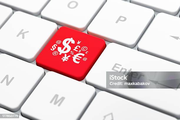 Business Concept Finance Symbol On Computer Keyboard Background Stock Photo - Download Image Now