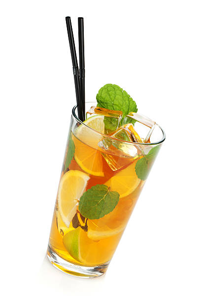 istock Glass of ice tea with lemon, lime and mint 177851566