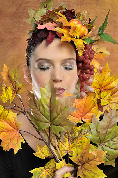 istock Autumn leaves beauty portrait 177851886
