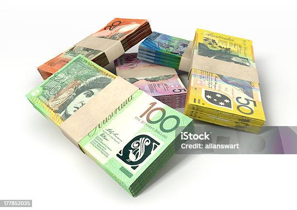 Австралийский Доллар Отмечает Комплекты Труба — стоковые фотографии и другие картинки Австралийские доллары - Австралийские доллары, Бумажные деньги, Австралия - Австралазия