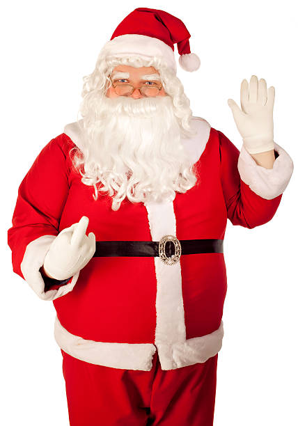 Bad Santa Claus gesturing stock photo