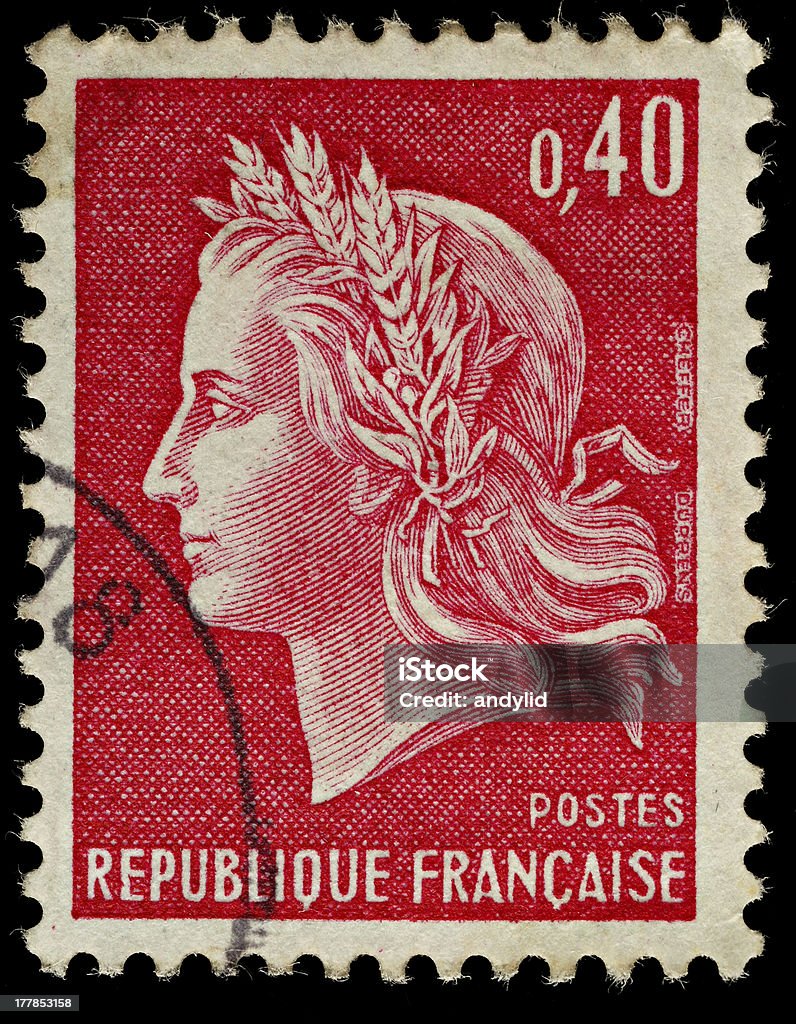 Timbre-poste français - Photo de Antiquités libre de droits