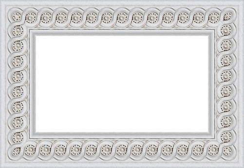 Detail of an old Italian molding stone eaves with flowers and fruit plants - frame concept with copy space.