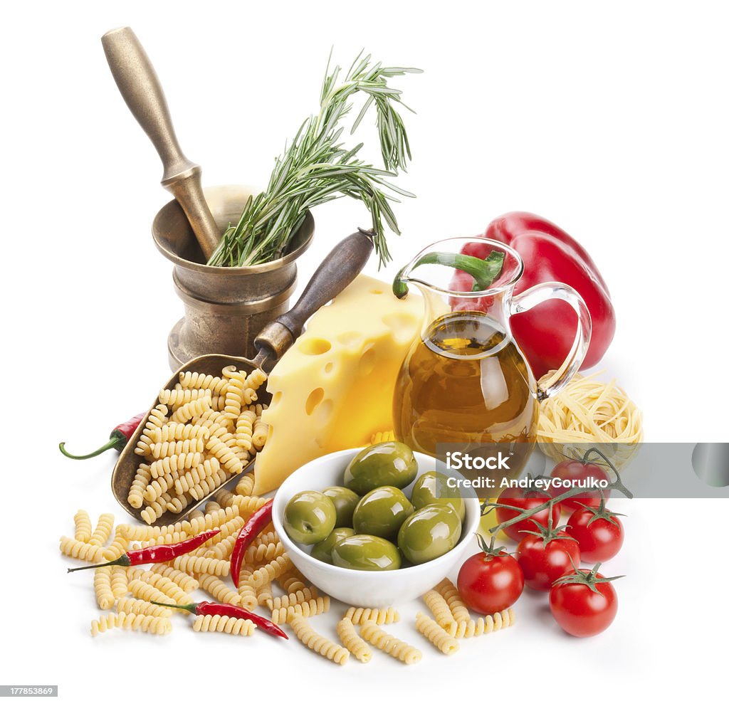 Italienische Küche. Pasta Zutaten - Lizenzfrei Chili-Schote Stock-Foto