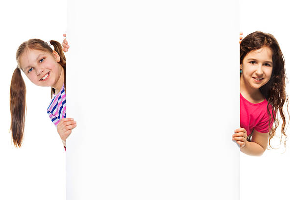 istock Two girls and information billboard 177854184