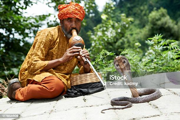 Charmer Of Snake In India Stock Photo - Download Image Now - Egyptian Cobra, People, Fakir