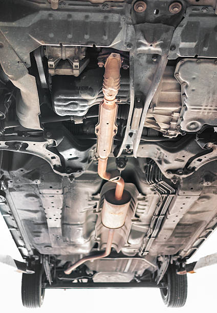 istock Car exhaust system in orange color 177855153