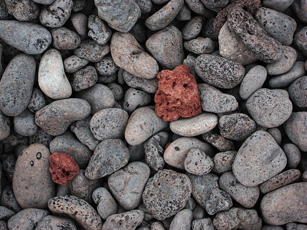 Volcanic stones stock photo