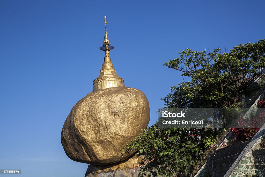 Myanmar, golden rock Arranging Stock Photo