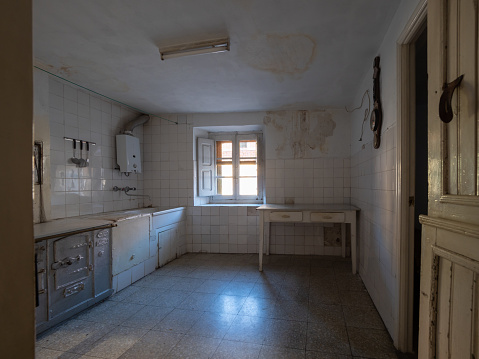 Kitchen of an old town house in Spain.