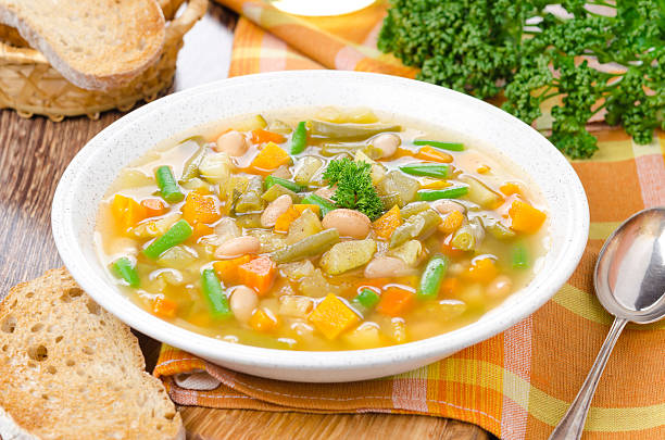 istock vegetable minestrone with white beans and toast 177857039