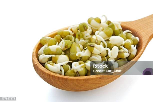 Sprouted Mung Beans Stock Photo - Download Image Now - Bean, Bud, Clipping Path