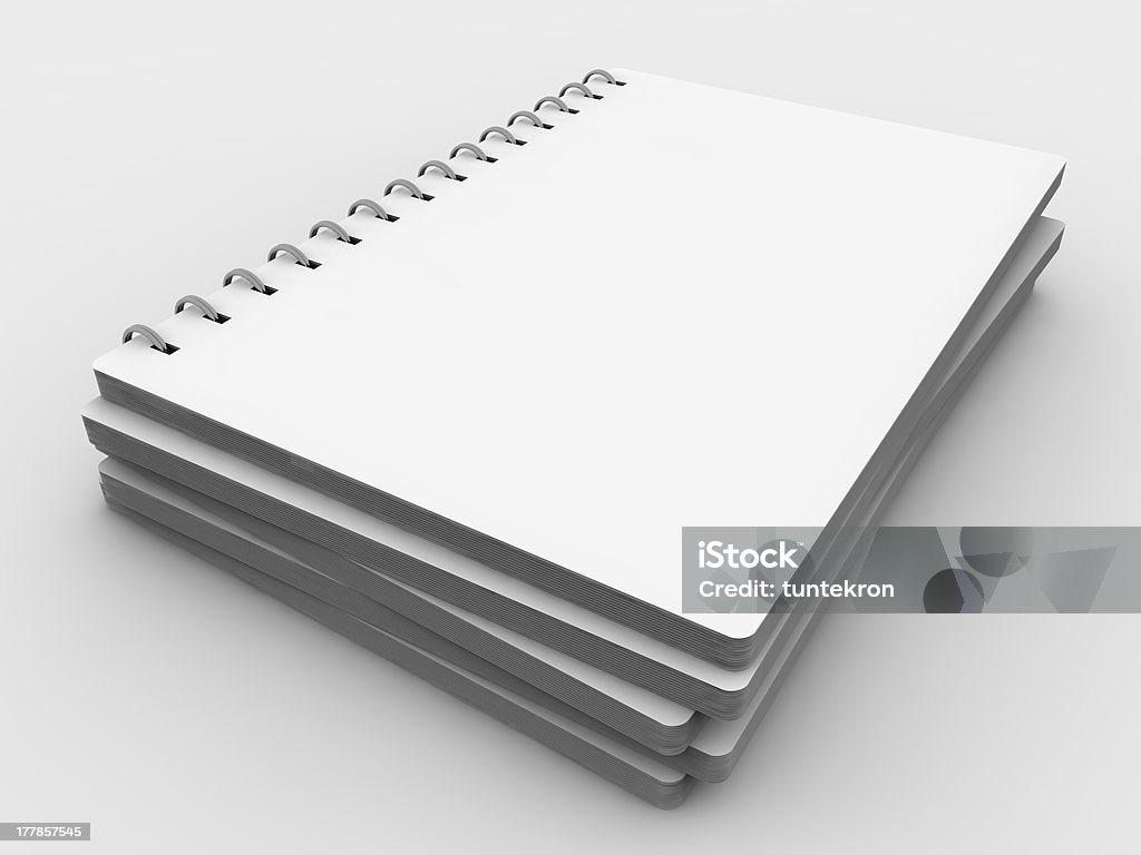 Cuaderno con espiral - Foto de stock de Blanco - Color libre de derechos