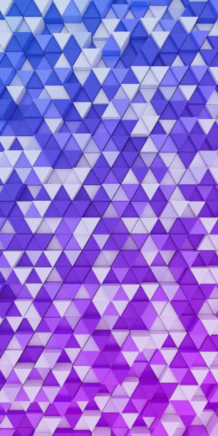 3D Illustration of Abstract triangle on gradient background.