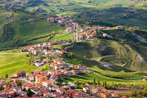 istock Modern San Marino Suburban districts view from above 177859165