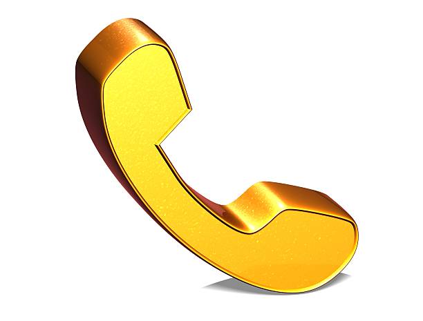 istock 3D Telephone Handset Gold Sign 177860080
