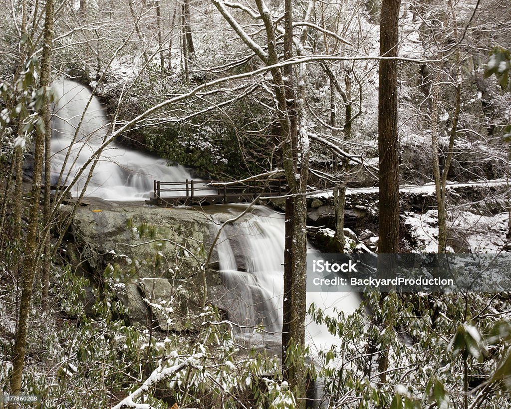 Laurel 폴즈 in Smoky Mountains, 인공눈 - 로열티 프리 강 스톡 사진