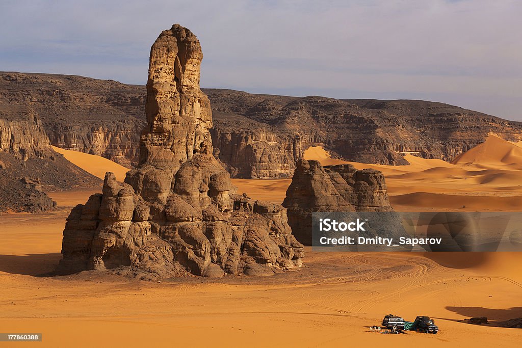 Felsformationen in der Sahara - Lizenzfrei Abenteuer Stock-Foto
