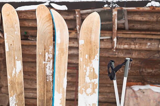 istock two pairs of wide skis 177861177