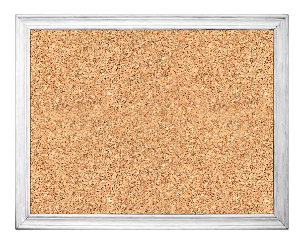 istock Empty cork board in wooden frame isolated on white 177862051