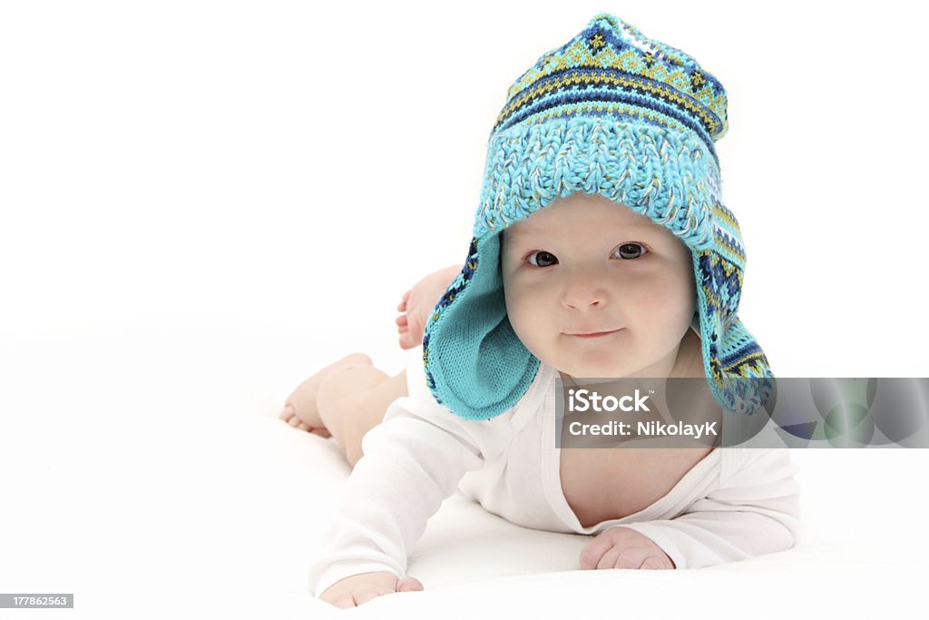 happy baby happy baby on stomach Babies Only Stock Photo