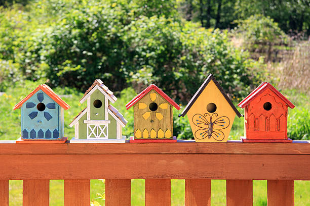 casita de pájaros - birdhouse bird house ornamental garden fotografías e imágenes de stock