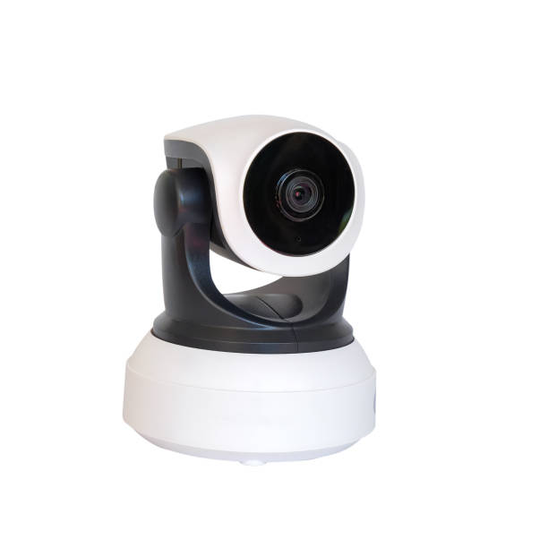 istock CCTV IP Camera of security on white background.clipping path. 1778638231