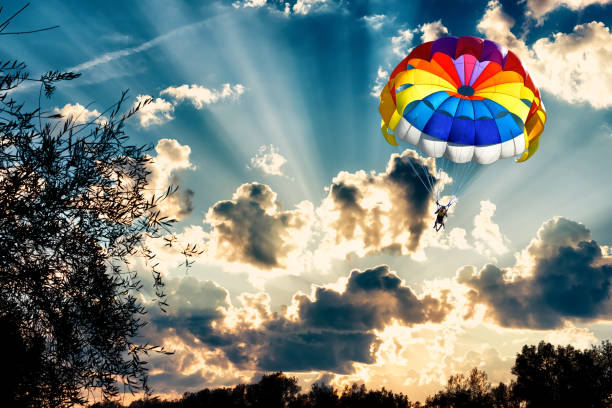 istock Paragliding with a parachute. 1778638738