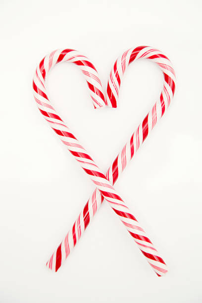 Candy cane heart stock photo