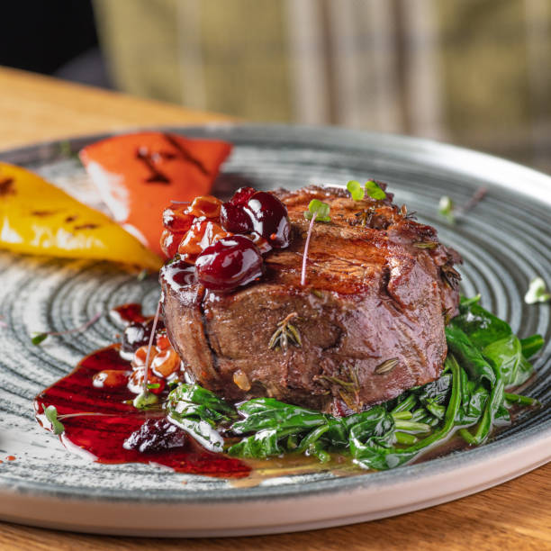 istock Grilled beef tenderloin steak. Restaurant menu, dieting. 1778649896
