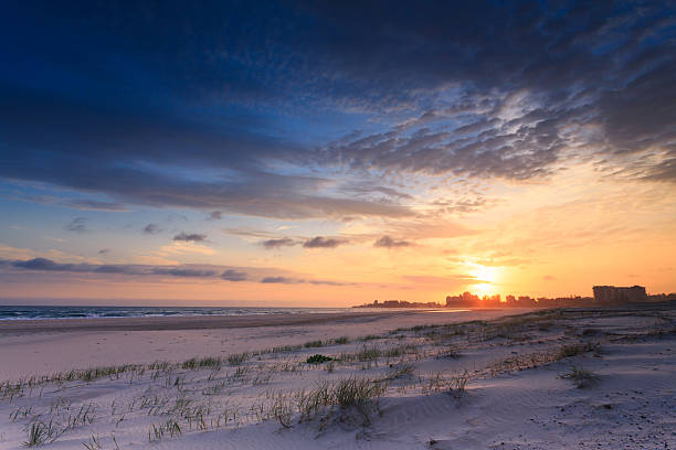 Kirra Beach at sunrise (Queensland, Australia) stock photo