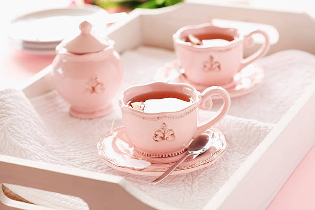 istock Tea on wooden tray 177865750