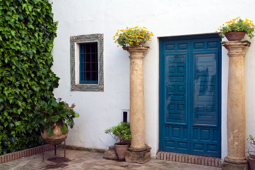 Detail of  Andalusian style patio