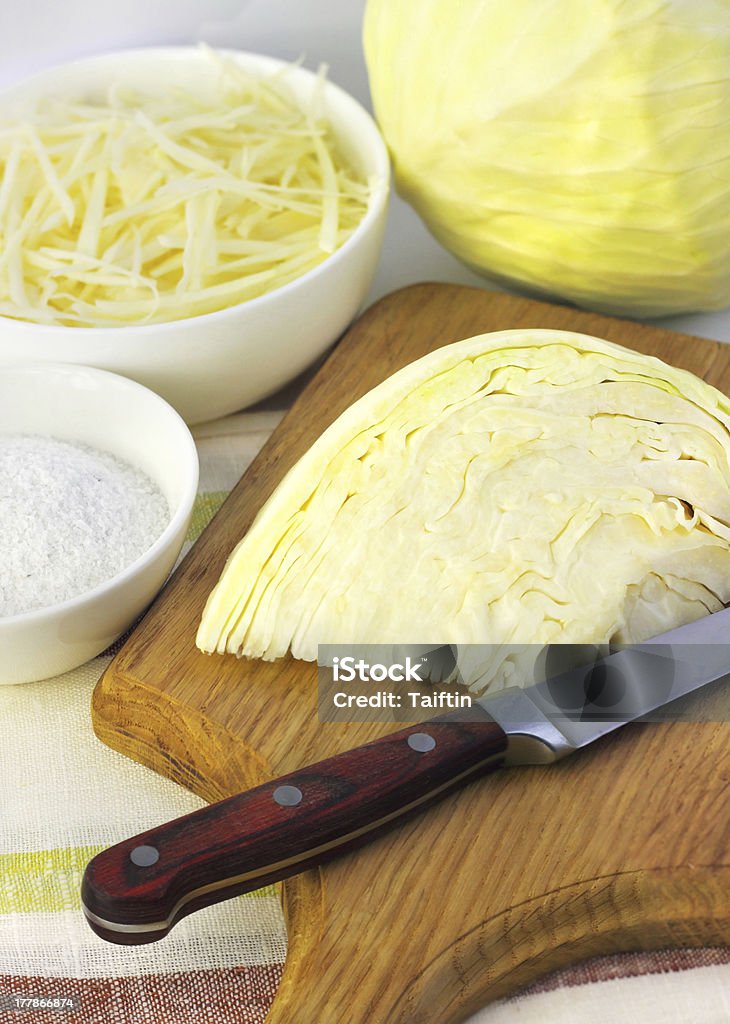 Ingredienti per rendere Crauti - Foto stock royalty-free di Alimentazione sana